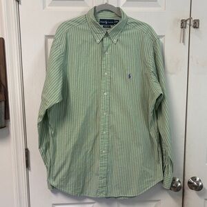 Ralph Lauren Light Green Striped Shirt